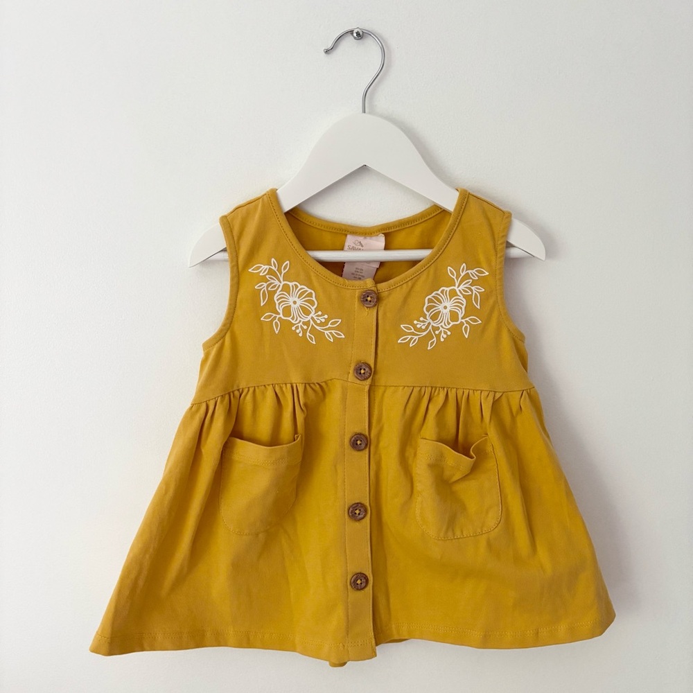 Savannah Mustard Yellow Tank Top size 3T